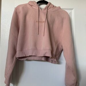 Alphalete Pink Cropped Hoodie